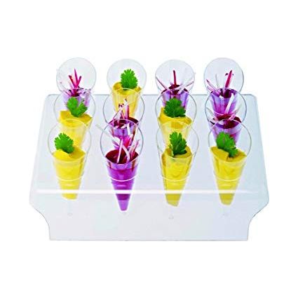 Kit Supports 12 Cônes + 60 Cônes 30 ml    - Solia - Service de table jetable -  - La Guilde Culinaire