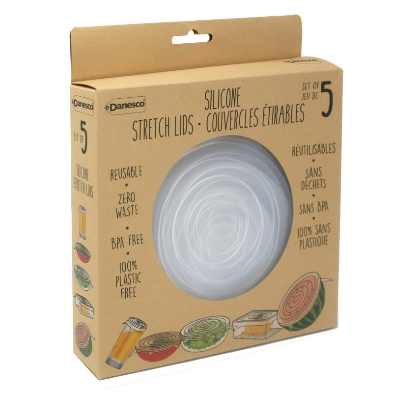 Couvercles étirables en silicone    - Danesco - Couvercle silicone -  - La Guilde Culinaire