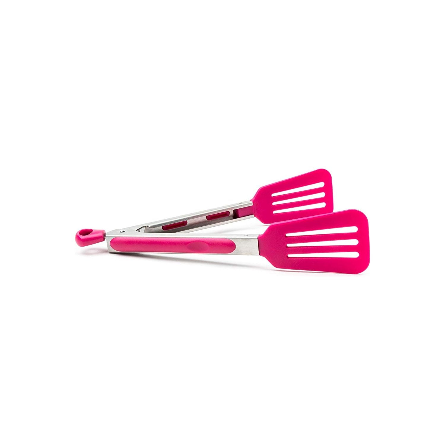 Pince plate en silicone fuchsia    - Fox Run - Pince de cuisine -  - La Guilde Culinaire