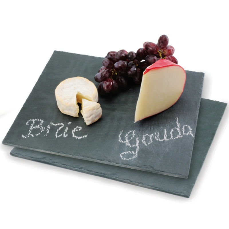 Plateaux en ardoises, jeu de 2, 32 x 26cm    - Natural Living - Plateau de service -  - La Guilde Culinaire
