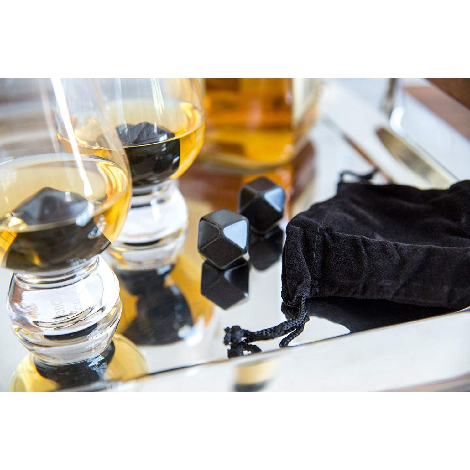 Ensemble de 9 glaçons de granite avec sac de rangement    - Outset - Moule à glaçons -  - La Guilde Culinaire