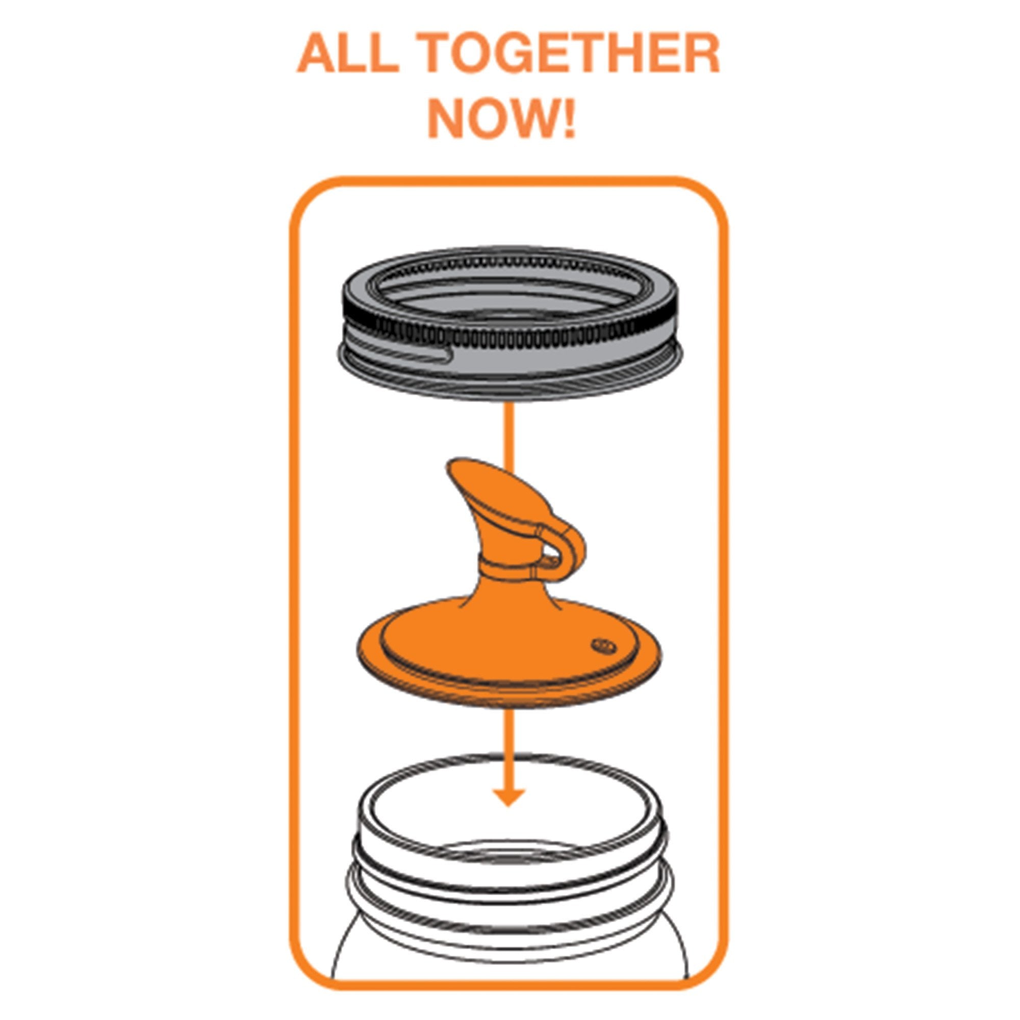 Couvercle verseur d'huile pour pots Mason    - Jarware - Pot masson -  - La Guilde Culinaire