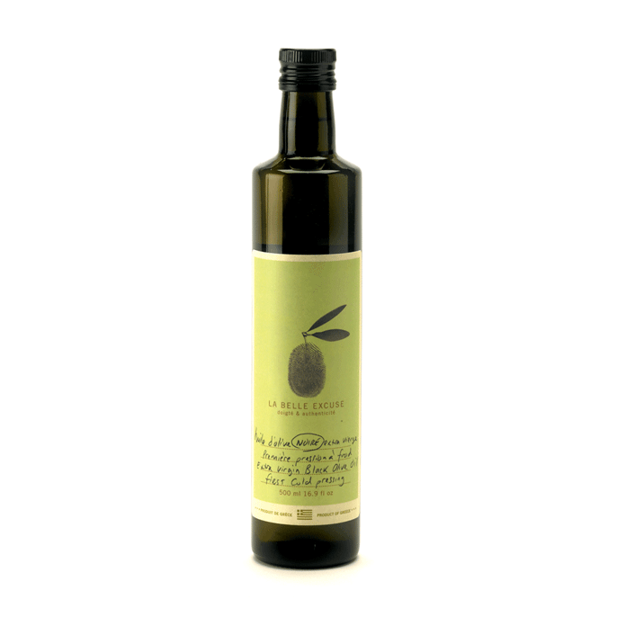 Huile d’olive noire extra vierge (première pression à froid) 500ml    - La Belle Excuse - Huile d'olive -  - La Guilde Culinaire