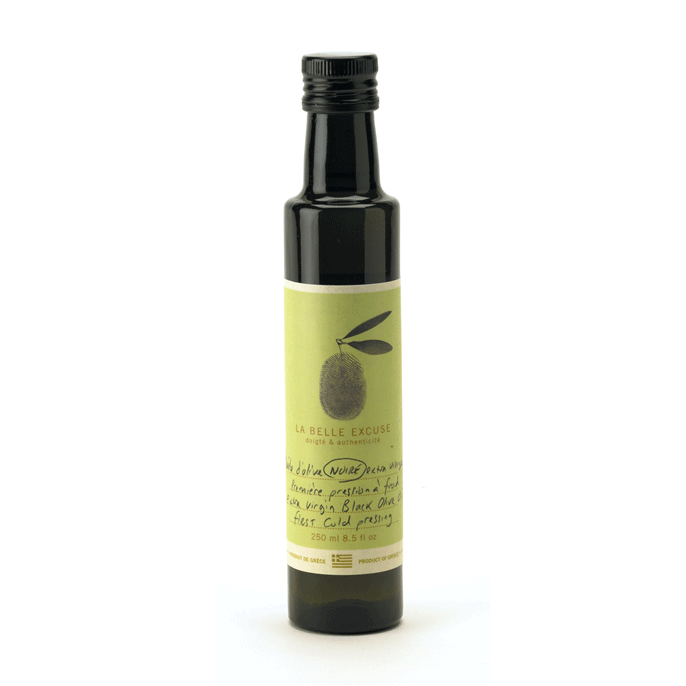 Huile d’olive noire extra vierge (première pression à froid) 250ml    - La Belle Excuse - Huile d'olive -  - La Guilde Culinaire