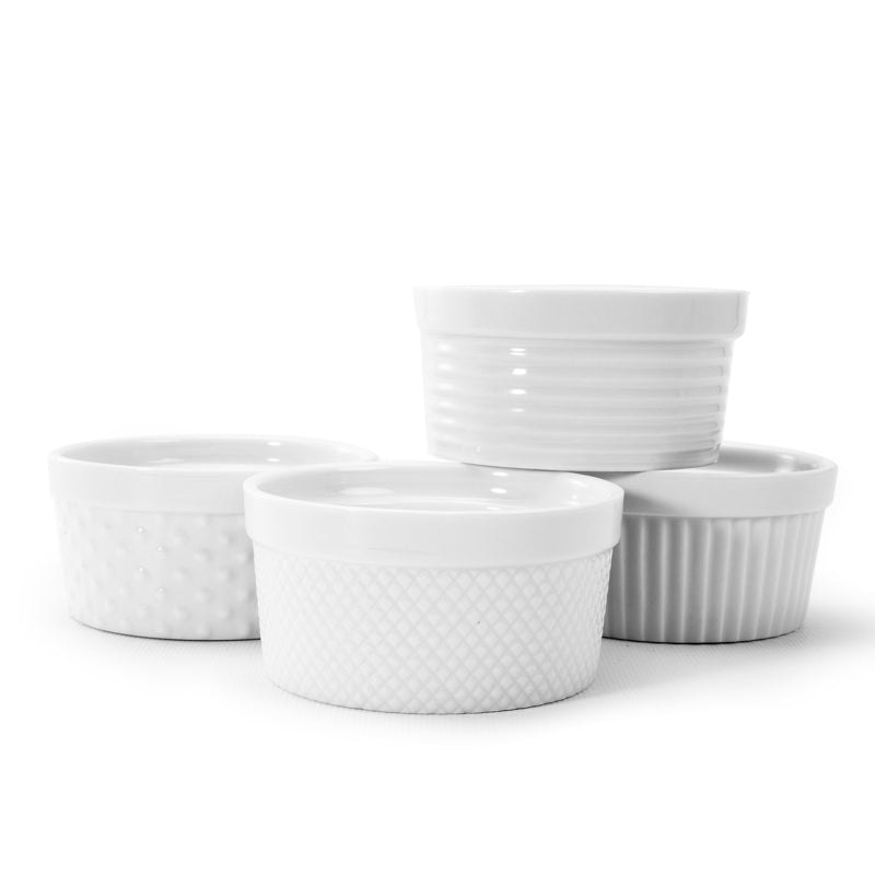 Ramequins Blanc - kit de 4 unités    - Bia - Ramequin et moule à soufflé -  - La Guilde Culinaire