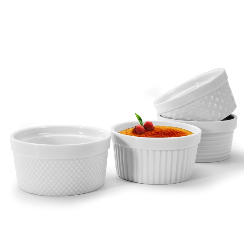 Ramequins Blanc - kit de 4 unités    - Bia - Ramequin et moule à soufflé -  - La Guilde Culinaire