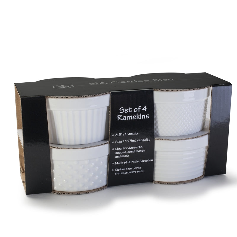 Ramequins Blanc - kit de 4 unités    - Bia - Ramequin et moule à soufflé -  - La Guilde Culinaire