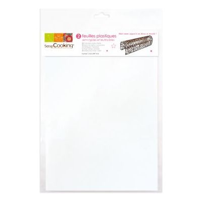 2 Feuilles Plastiques semi-rigides réutilisables    - Scrapcooking - Feuille semi-rigide -  - La Guilde Culinaire