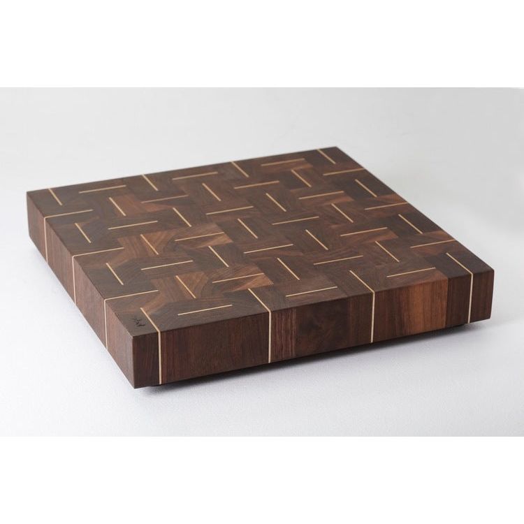 Planche Zigzag planche en bout de grain 13" | 13" | 1"3/4 - Arbol - Planche à découper - PL-090N - La Guilde Culinaire