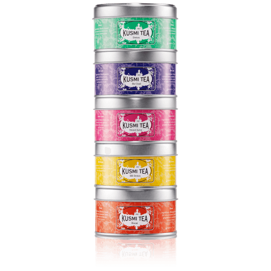 Les Bien-être - Assortiment de 5 boîtes métal miniatures - Kusmi Tea - Thé et infusion - - La Guilde Culinaire
