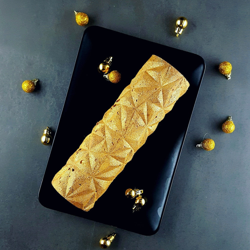 Moule Bûche 3D Diamond    - SilikoMart - Moule à bûche -  - La Guilde Culinaire