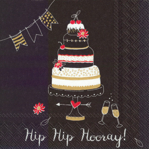 Serviette Cocktail Hip Hip Hourray    - IHR - Serviette -  - La Guilde Culinaire