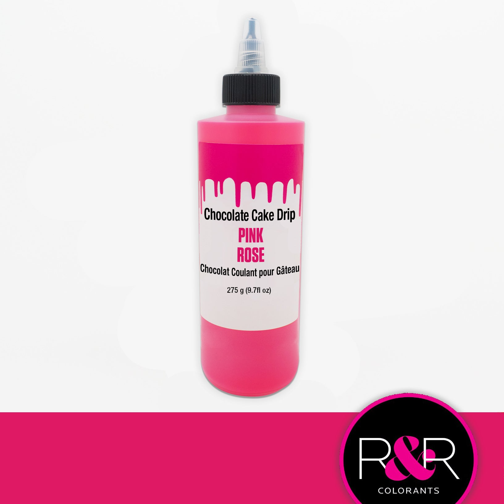 Chocolat Coulant pour Gâteau “Cake Drip” Rose  - 275g    - Roxy & Rich - Chocolat coulant pour gâteau -  - La Guilde Culinaire