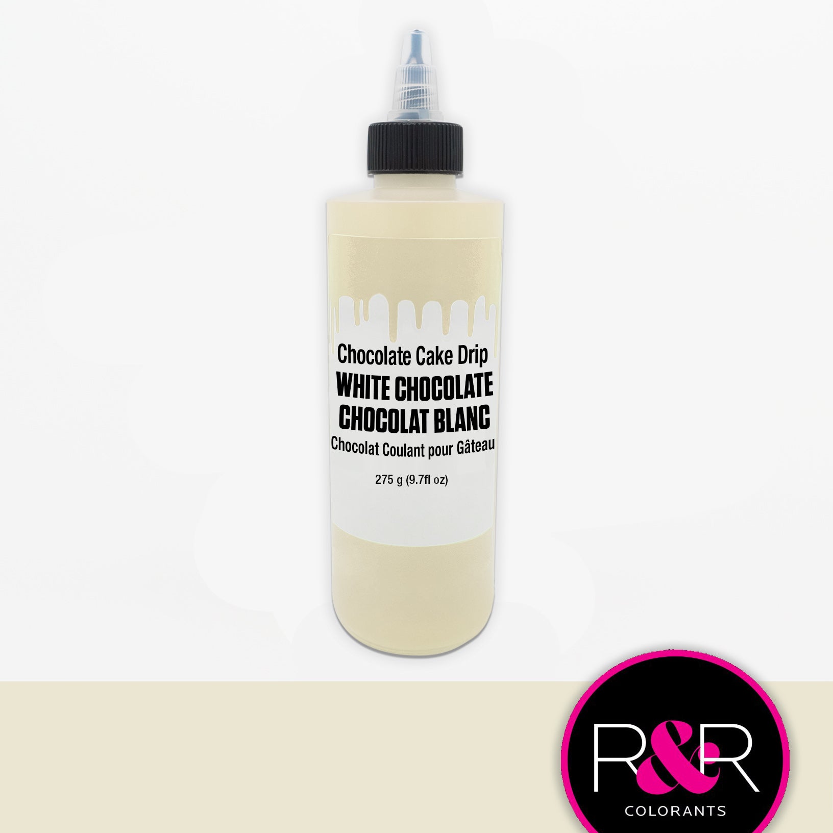 Chocolat Coulant pour Gâteau “Cake Drip” Chocolat Blanc - 275g    - Roxy & Rich - Chocolat coulant pour gâteau -  - La Guilde Culinaire