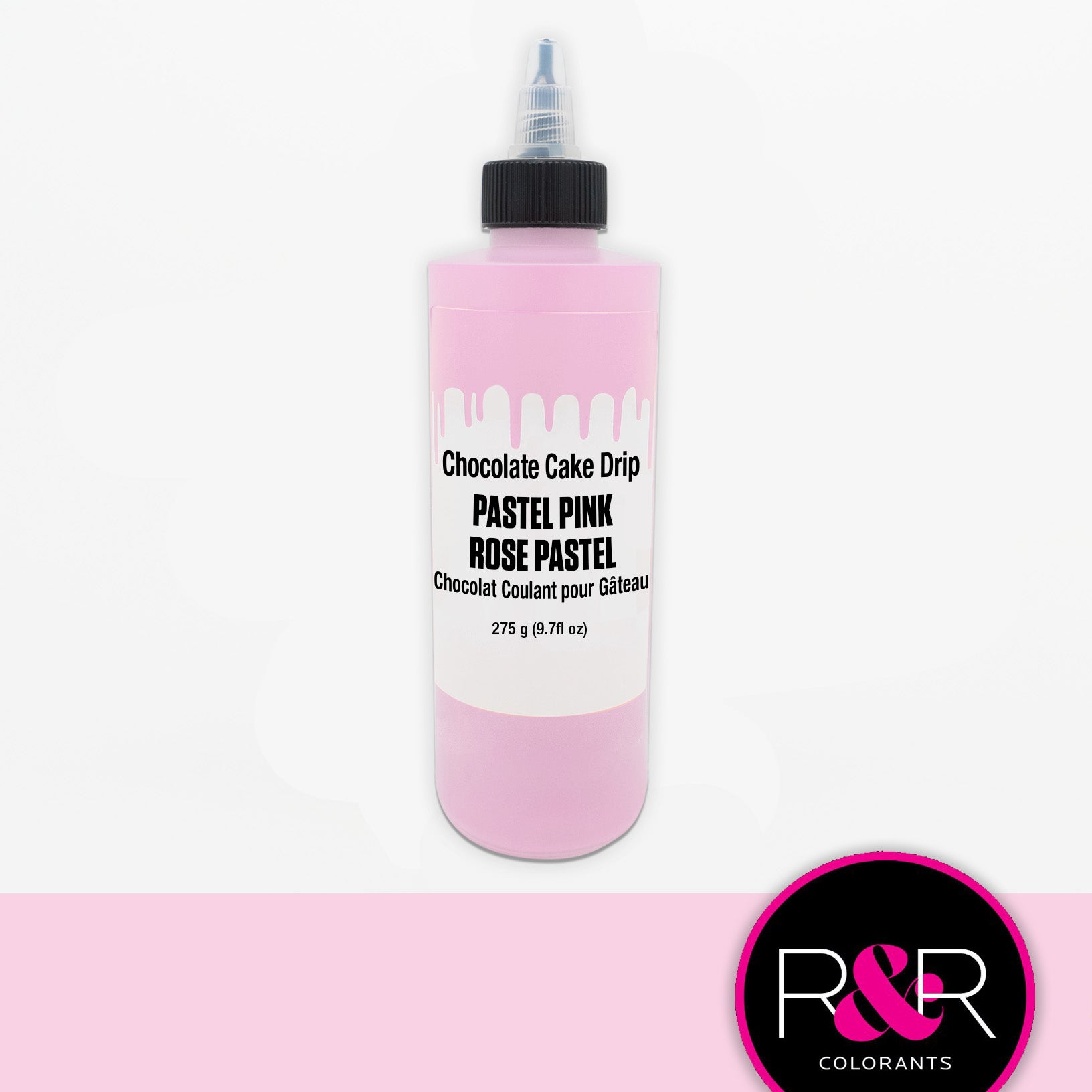 Chocolat Coulant pour Gâteau “Cake Drip” Rose Pastel  - 275g    - Roxy & Rich - Chocolat coulant pour gâteau -  - La Guilde Culinaire