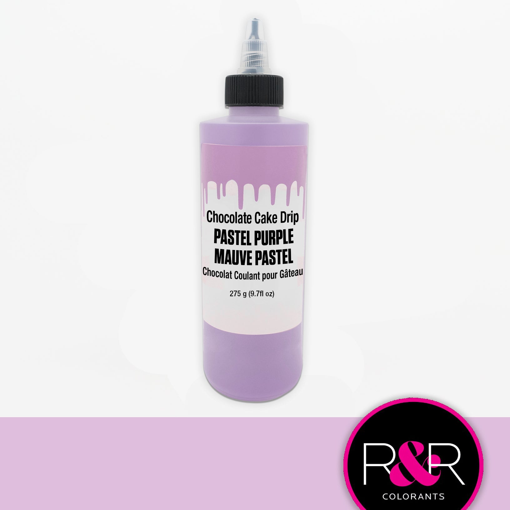 Chocolat Coulant pour Gâteau “Cake Drip” Mauve Pastel  - 275g    - Roxy & Rich - Chocolat coulant pour gâteau -  - La Guilde Culinaire