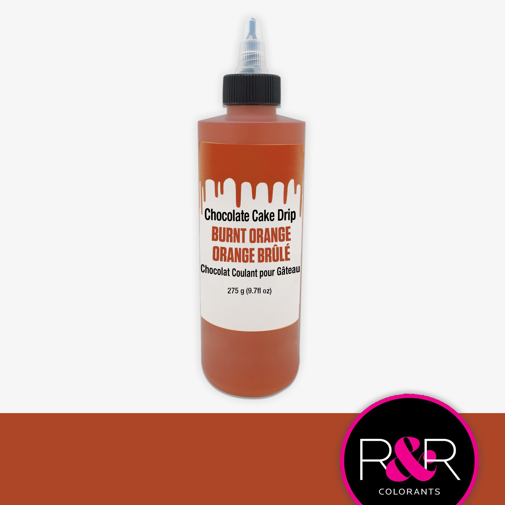 Chocolat Coulant pour Gâteau “Cake Drip” Orange Brûlé  - 275g    - Roxy & Rich - Chocolat coulant pour gâteau -  - La Guilde Culinaire