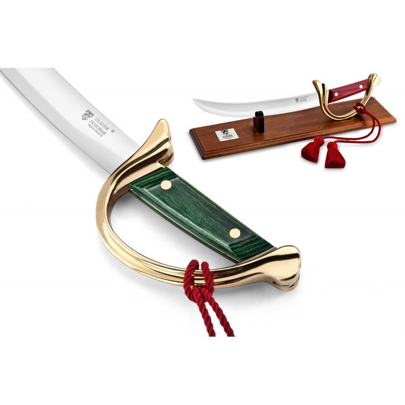 Sabre à champagne - Lafayette manche lamina vert -  Claude Dozorme    - Claude Dozorme - Sabre à champagne -  - La Guilde Culinaire