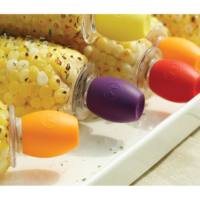 Ensemble de 8 piques à maïs vissables silicone !    - Outset - Pic et brochette -  - La Guilde Culinaire