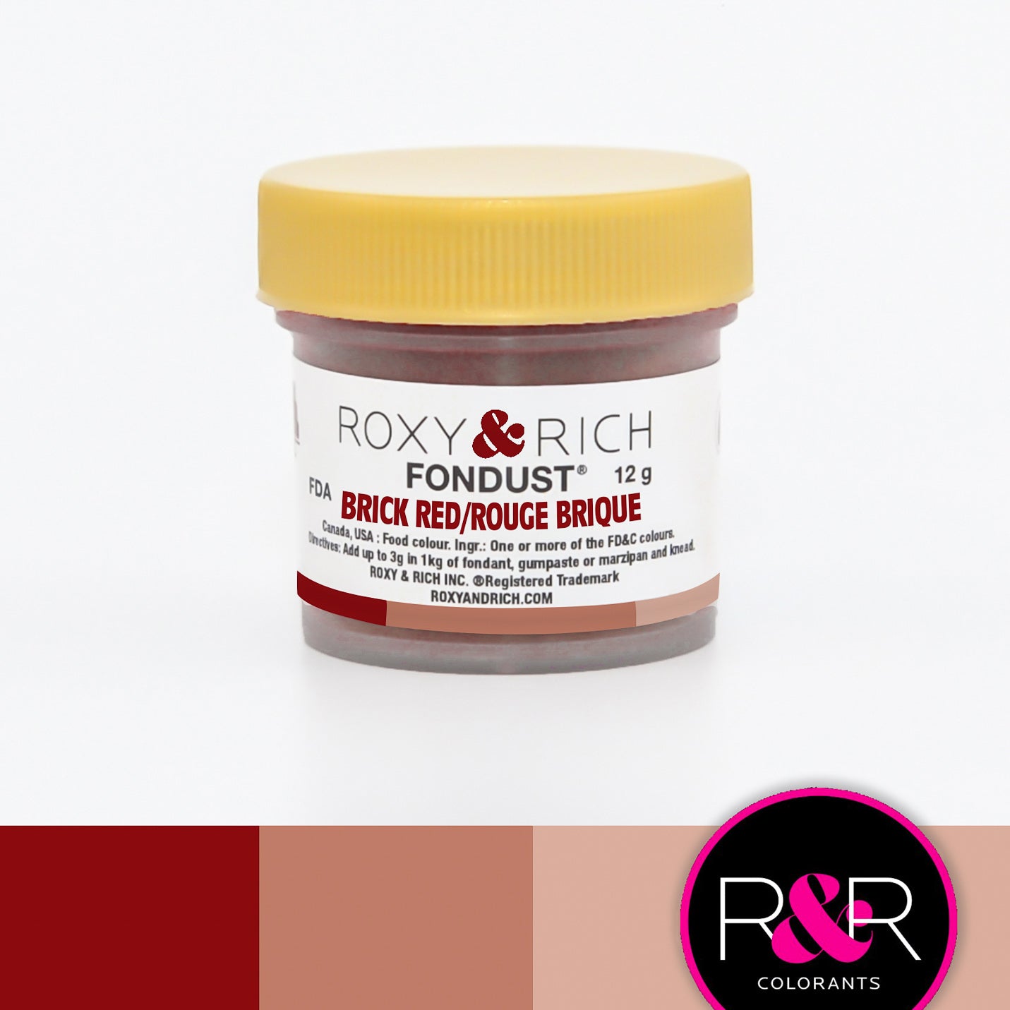 Colorant FONDUST Rouge Brique    - Roxy & Rich - Colorant alimentaire hydrosoluble -  - La Guilde Culinaire