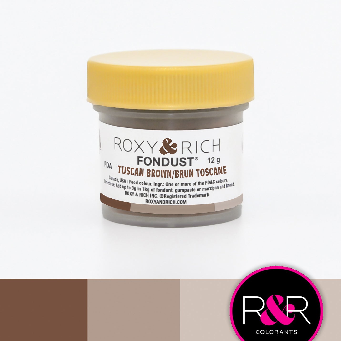 Colorant FONDUST Brun Toscane    - Roxy & Rich - Colorant alimentaire hydrosoluble -  - La Guilde Culinaire
