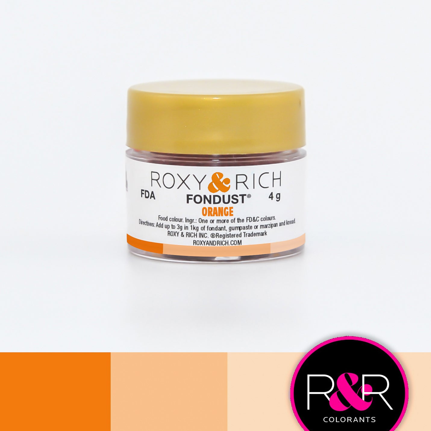 Colorant FONDUST Orange - Roxy & Rich - Colorant alimentaire hydrosoluble - - La Guilde Culinaire