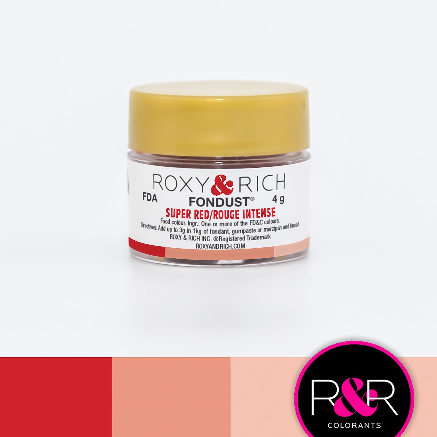 Colorant FONDUST Rouge Intense - Roxy & Rich - Colorant alimentaire hydrosoluble - - La Guilde Culinaire