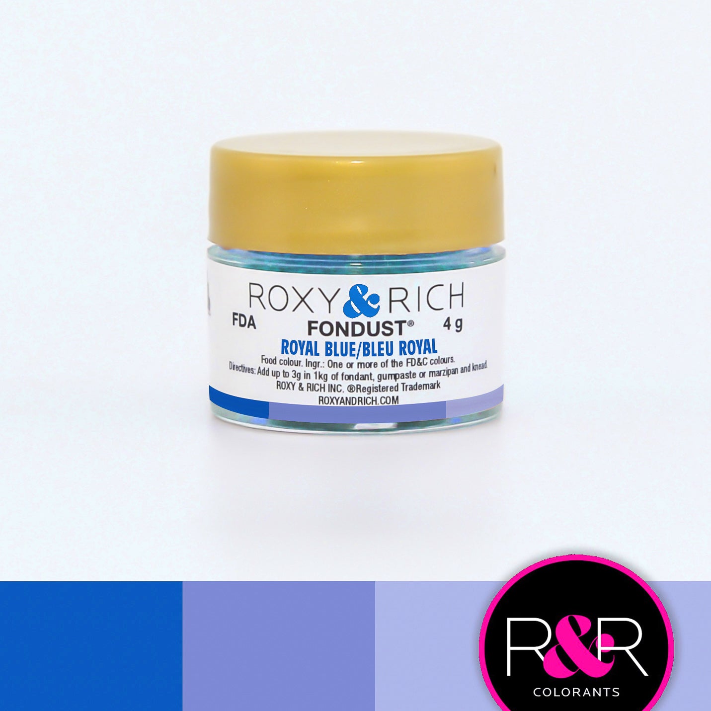 Colorant FONDUST Bleu Royal    - Roxy & Rich - Colorant alimentaire hydrosoluble -  - La Guilde Culinaire