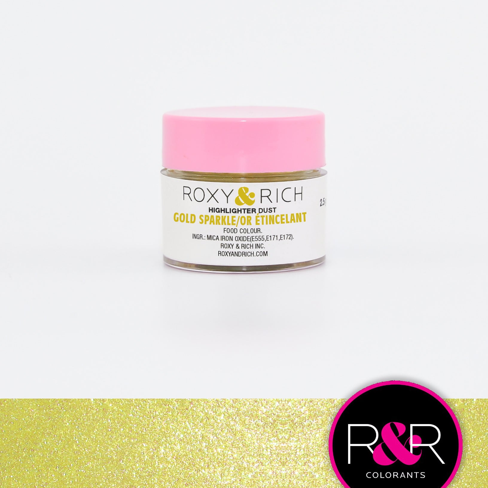 Poudre Highlighter couleur Or Étincelant    - Roxy & Rich - Poudre Highlighter -  - La Guilde Culinaire