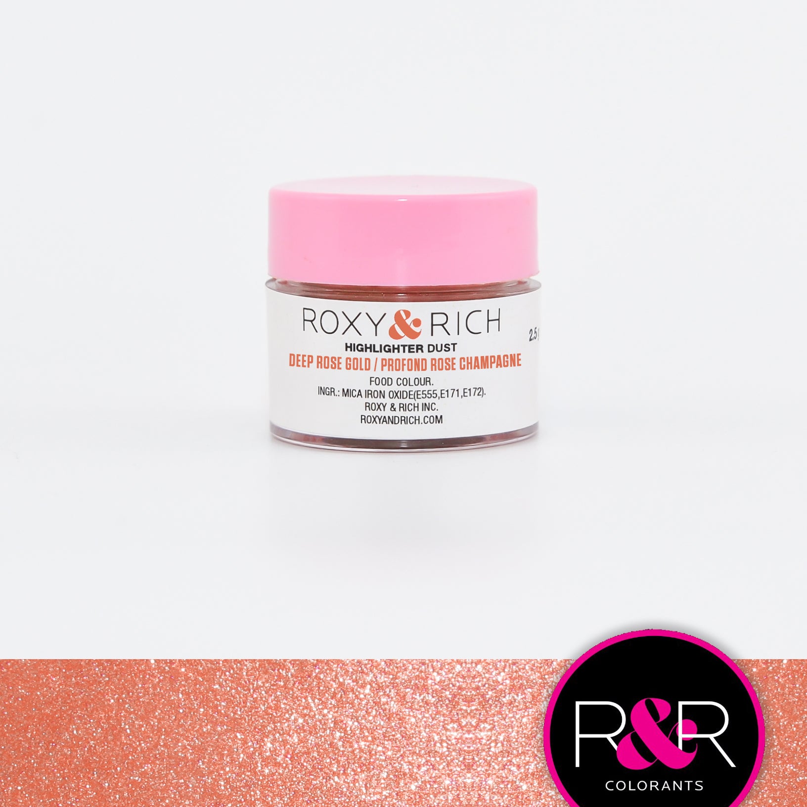 Poudre Highlighter couleur Profond Rose Champagne    - Roxy & Rich - Poudre Highlighter -  - La Guilde Culinaire