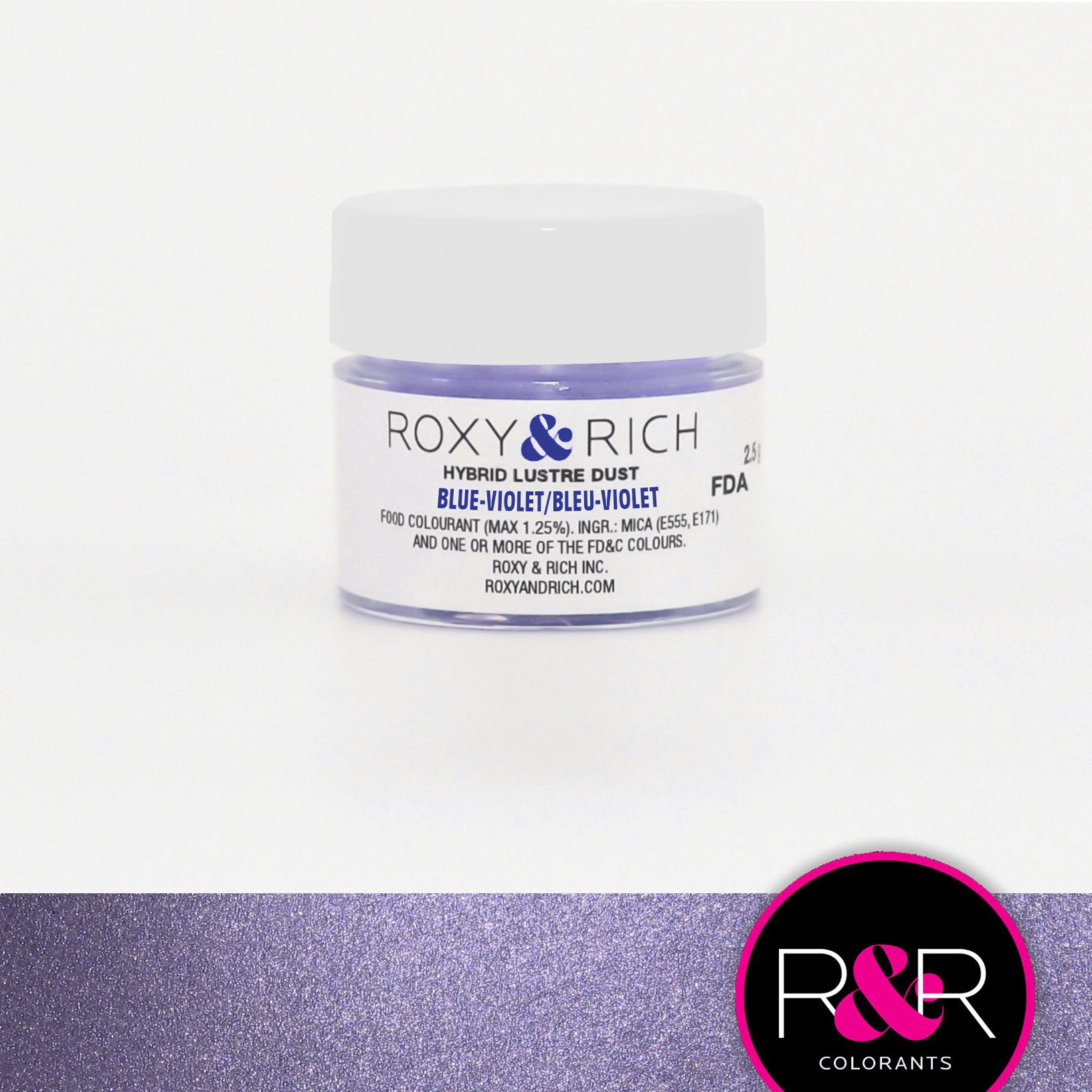 Poudre lustrée hybride Bleu Violet    - Roxy & Rich - Poudre lustrée -  - La Guilde Culinaire