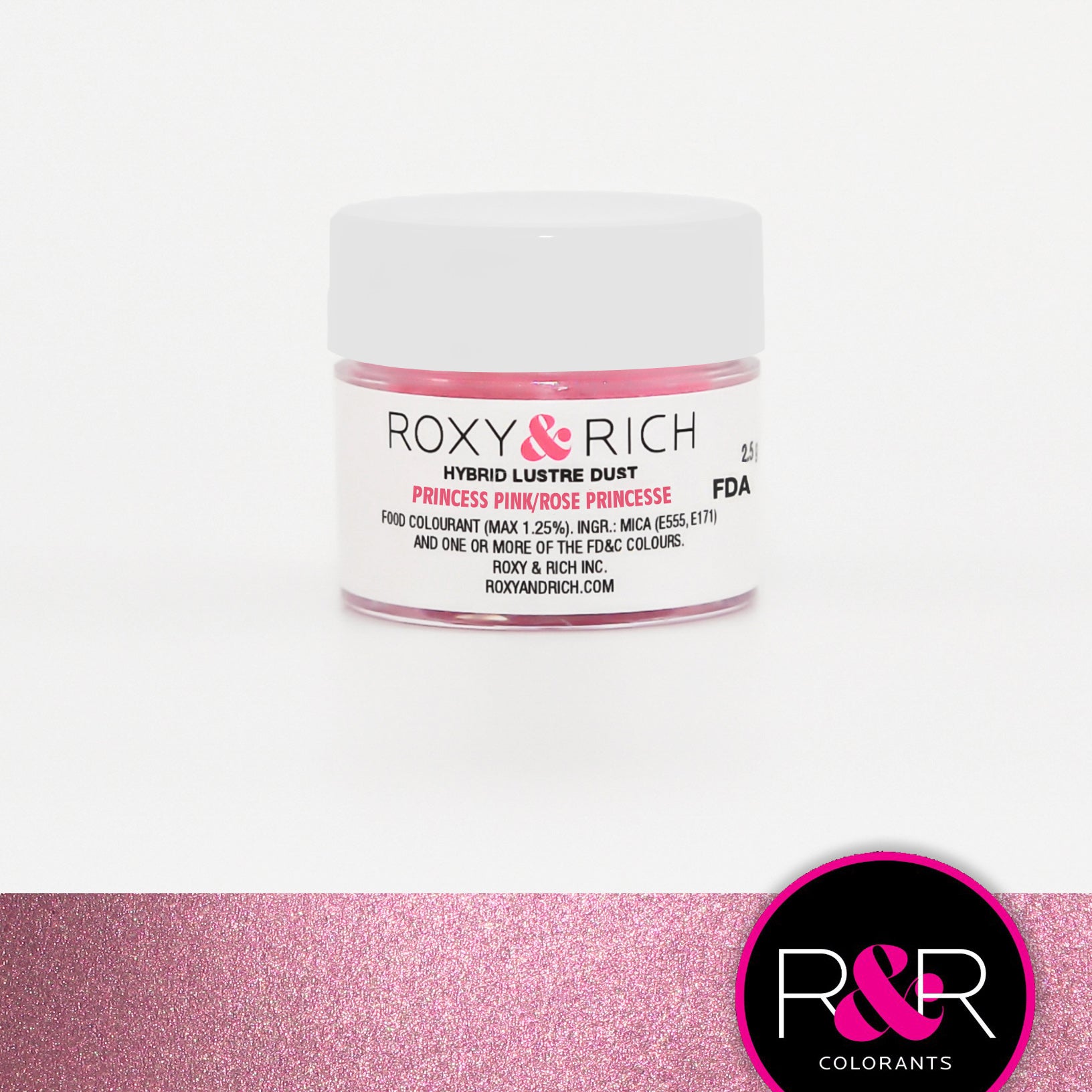 Poudre lustrée hybride Rose Princesse    - Roxy & Rich - Poudre lustrée -  - La Guilde Culinaire