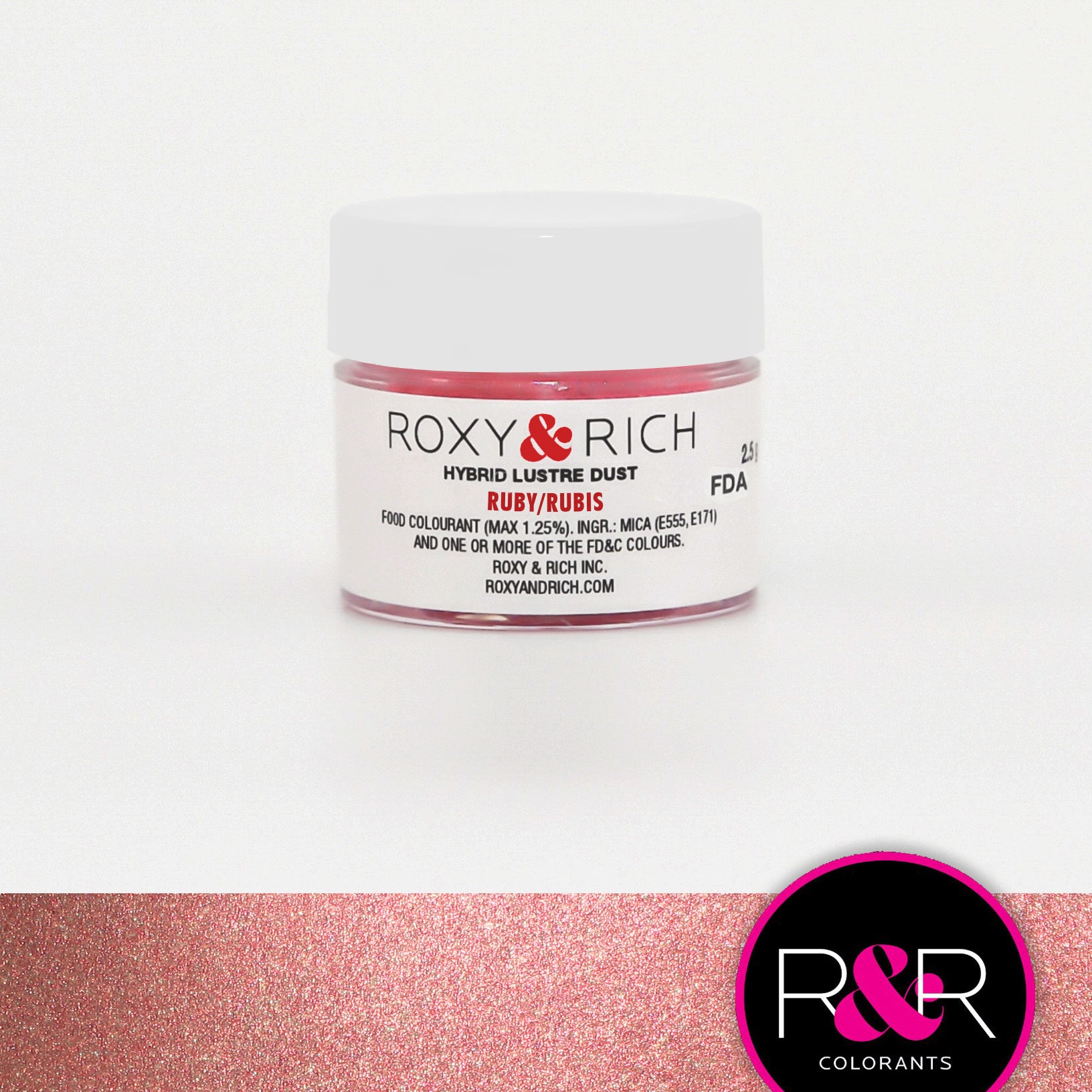 Poudre lustrée hybride Rubis    - Roxy & Rich - Poudre lustrée -  - La Guilde Culinaire