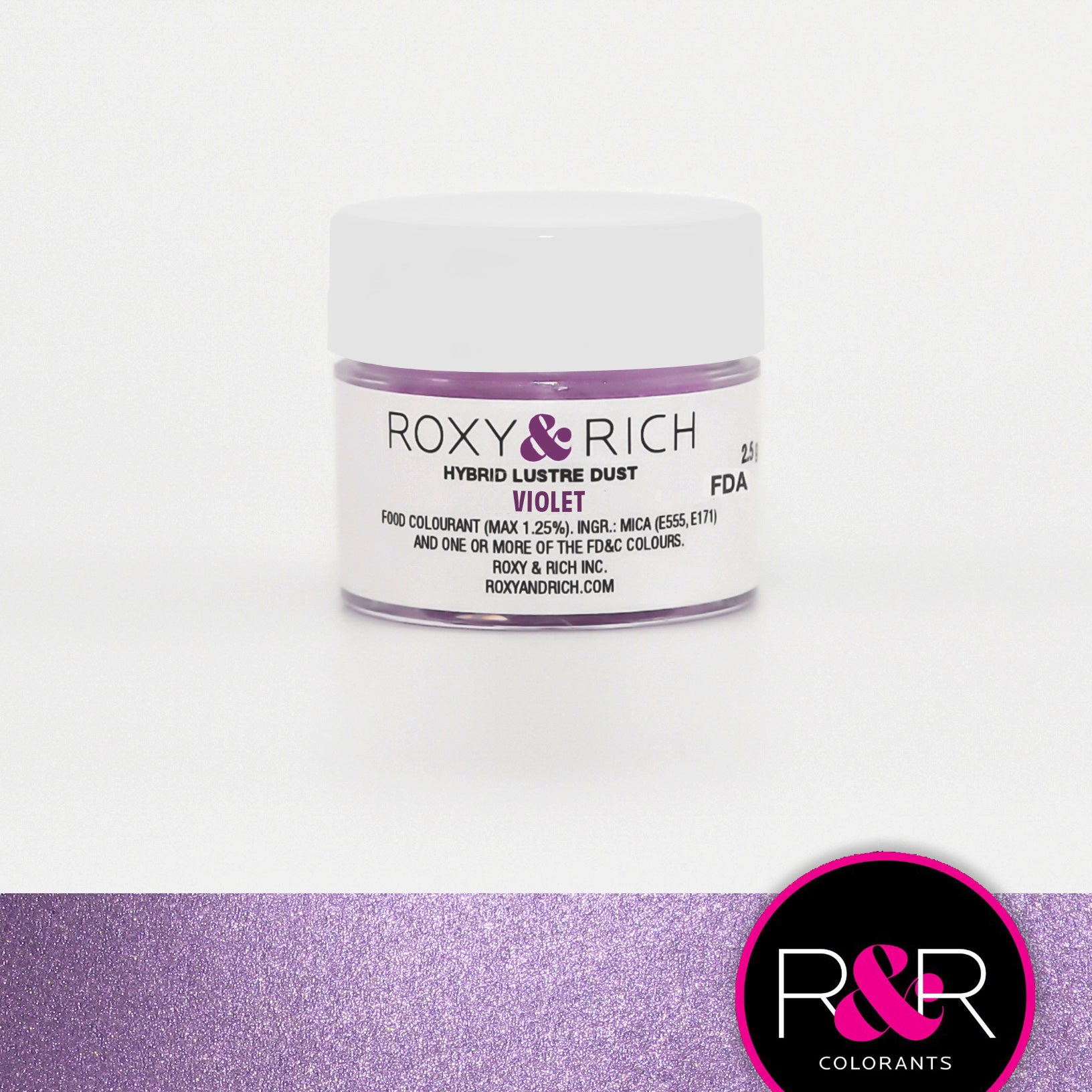 Poudre lustrée hybride Violet    - Roxy & Rich - Poudre lustrée -  - La Guilde Culinaire