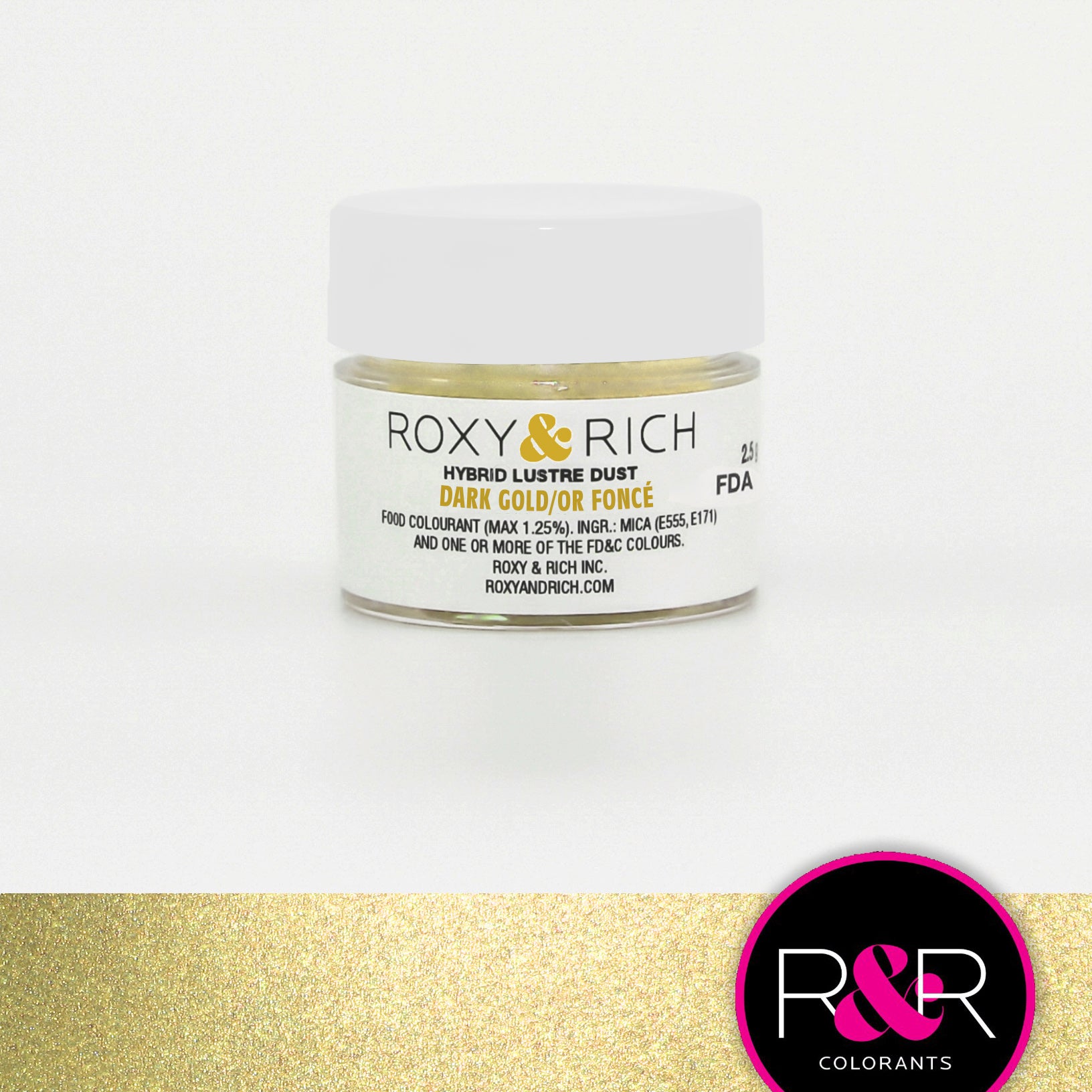 Poudre lustrée hybride Or Foncé - Roxy & Rich - Poudre lustrée - - La Guilde Culinaire