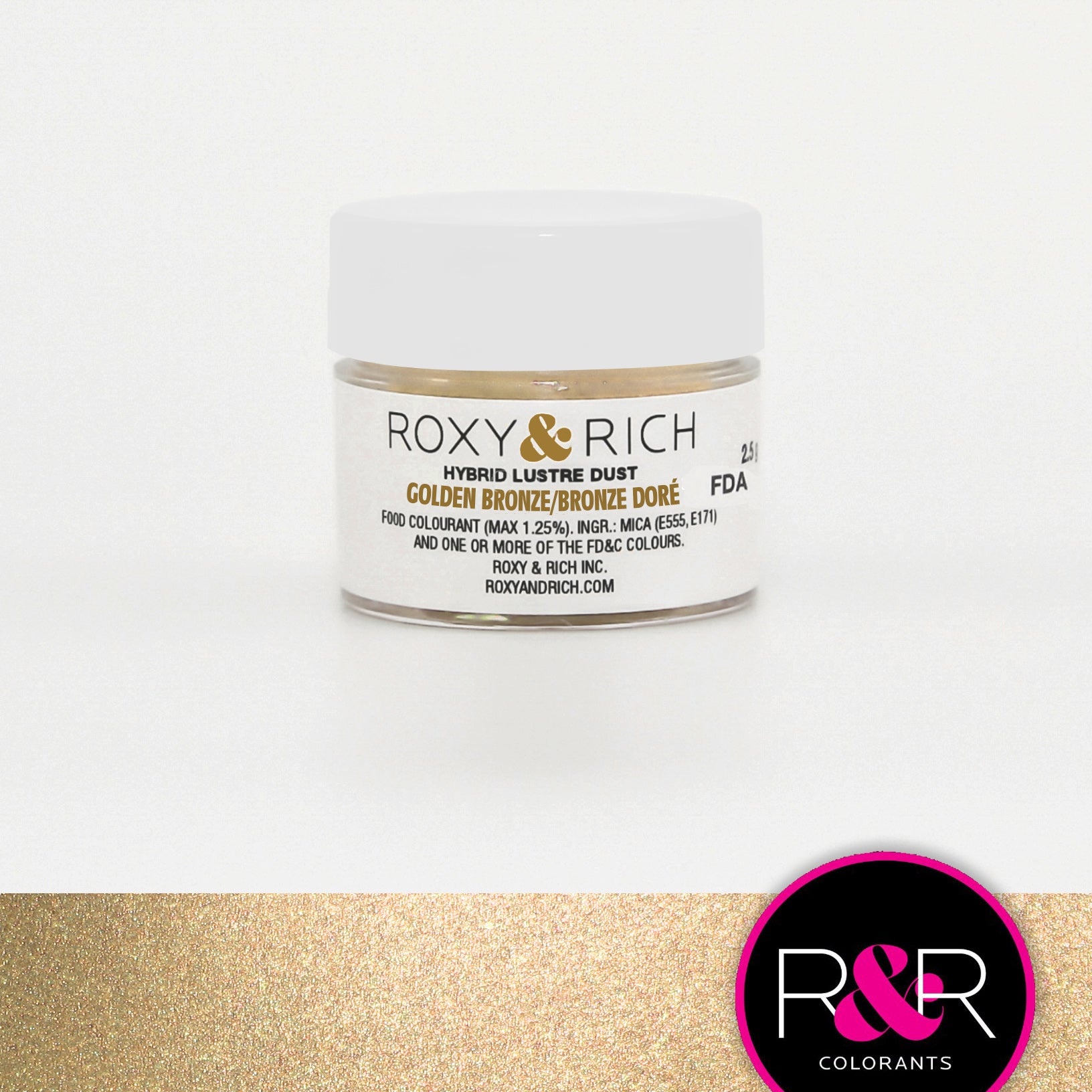 Poudre lustrée hybride Bronze Doré    - Roxy & Rich - Poudre lustrée -  - La Guilde Culinaire