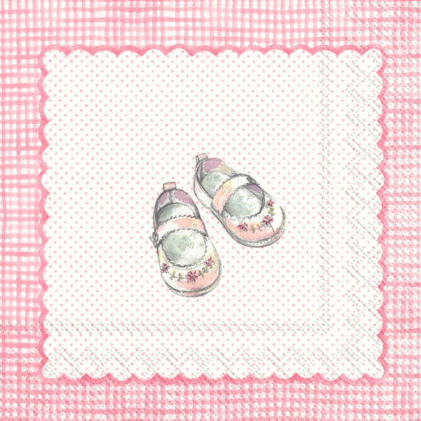 Serviette de table ''Naissance rose''    - IHR - Serviette -  - La Guilde Culinaire