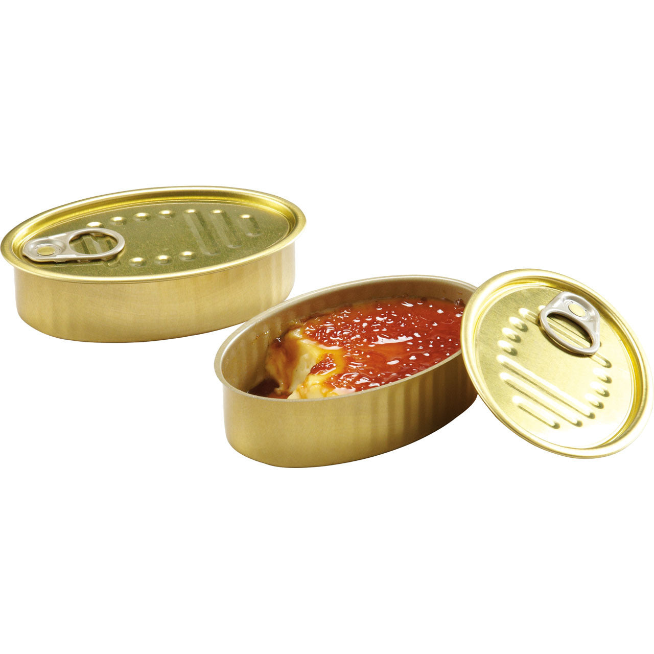 Boite cocktail ovale en métal 120 ml+ couvercle par 30    - Solia - Service de table jetable -  - La Guilde Culinaire