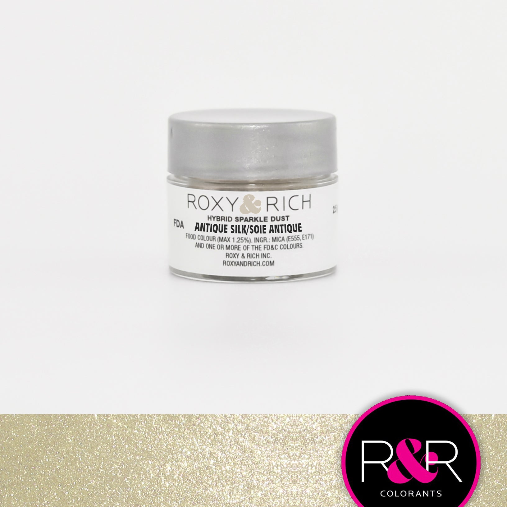 Poudre étincelante hybride Soie Antique    - Roxy & Rich - Poudre étincelante -  - La Guilde Culinaire