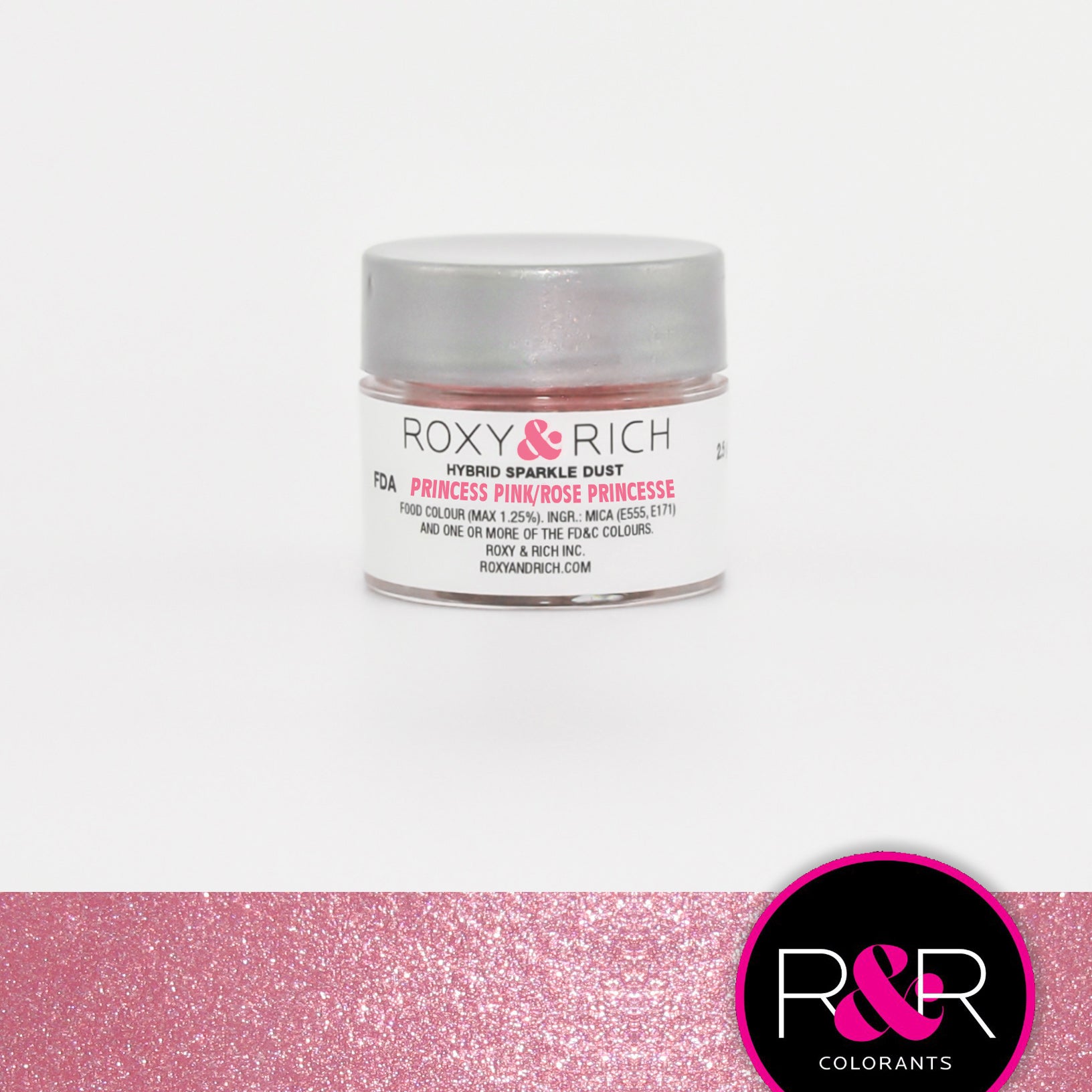 Poudre étincelante hybride Rose Princesse    - Roxy & Rich - Poudre étincelante -  - La Guilde Culinaire