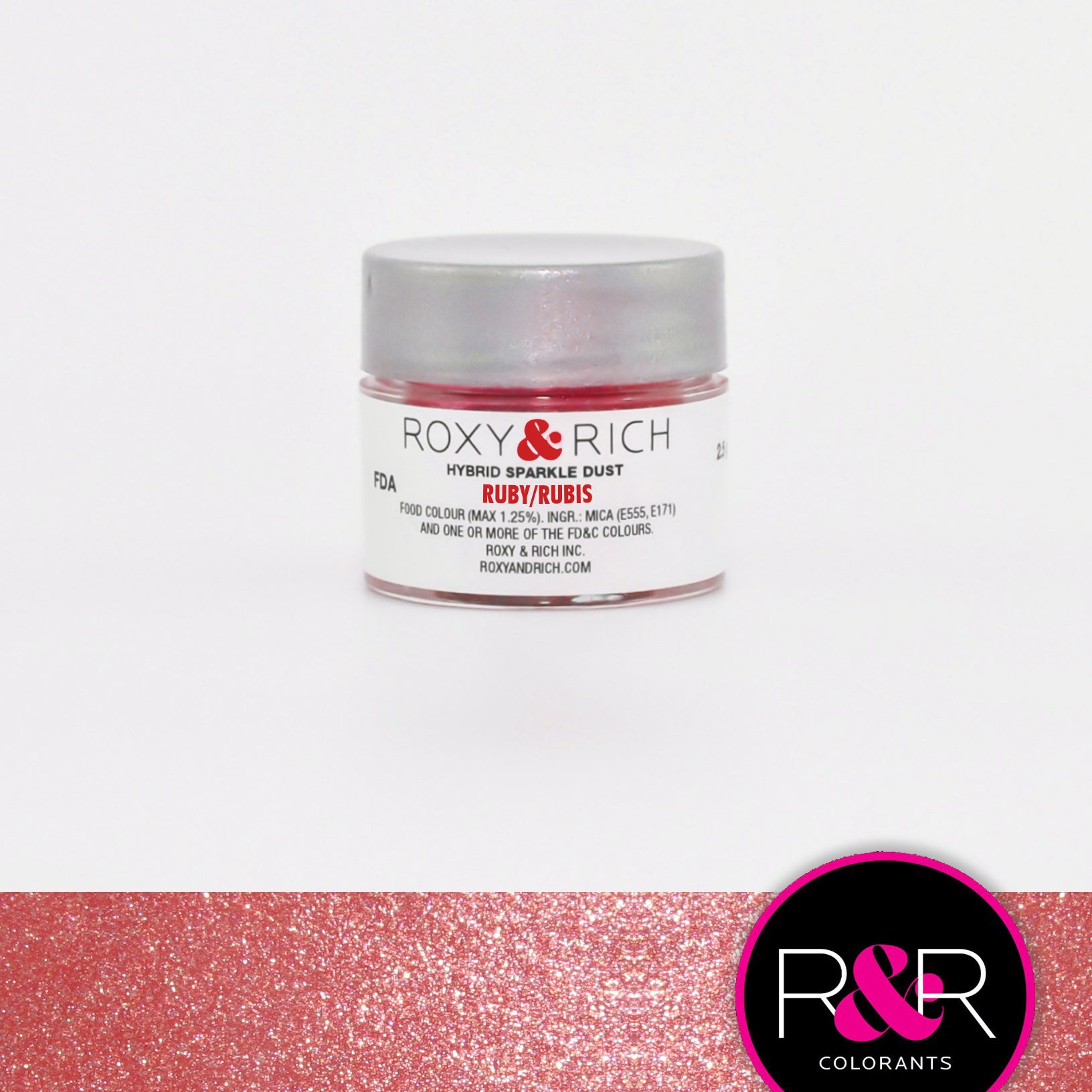Poudre étincelante hybride Rubis    - Roxy & Rich - Poudre étincelante -  - La Guilde Culinaire
