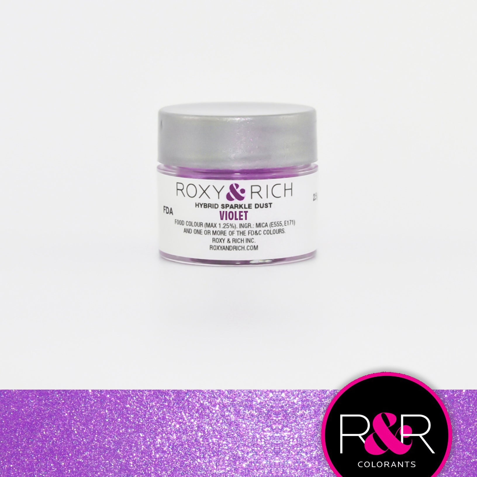 Poudre étincelante hybride Violet    - Roxy & Rich - Poudre étincelante -  - La Guilde Culinaire