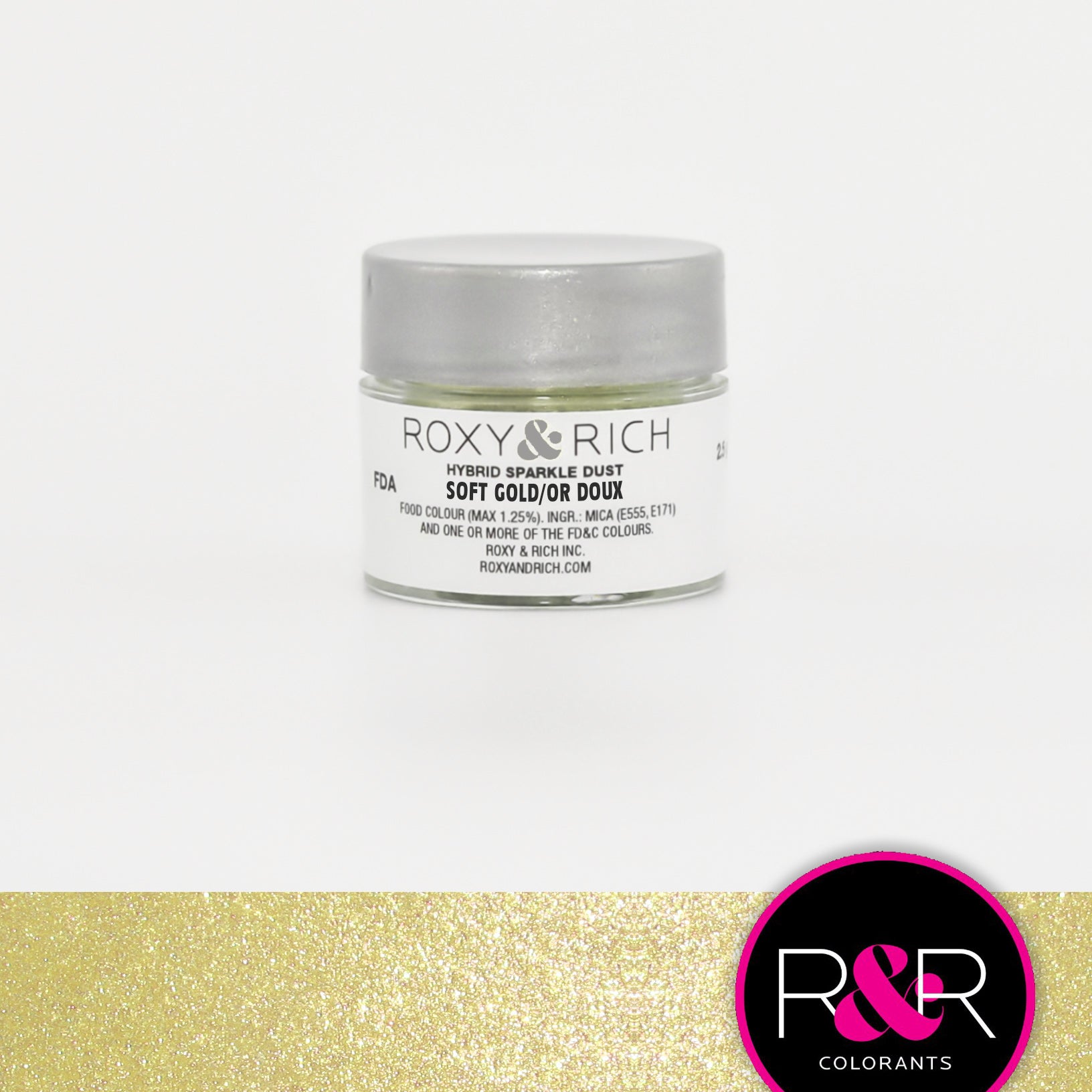 Poudre étincelante hybride Or Doux    - Roxy & Rich - Poudre étincelante -  - La Guilde Culinaire