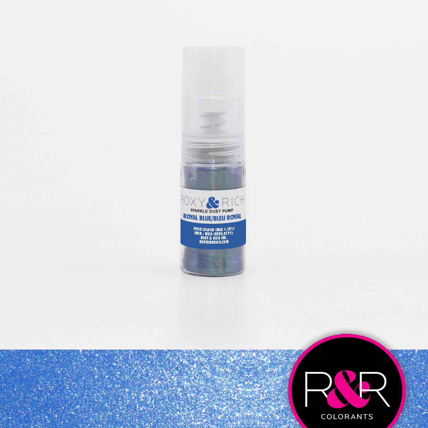 Pompes pour poudres étincelantes Bleu Royal    - Roxy & Rich - Poudre étincelante -  - La Guilde Culinaire