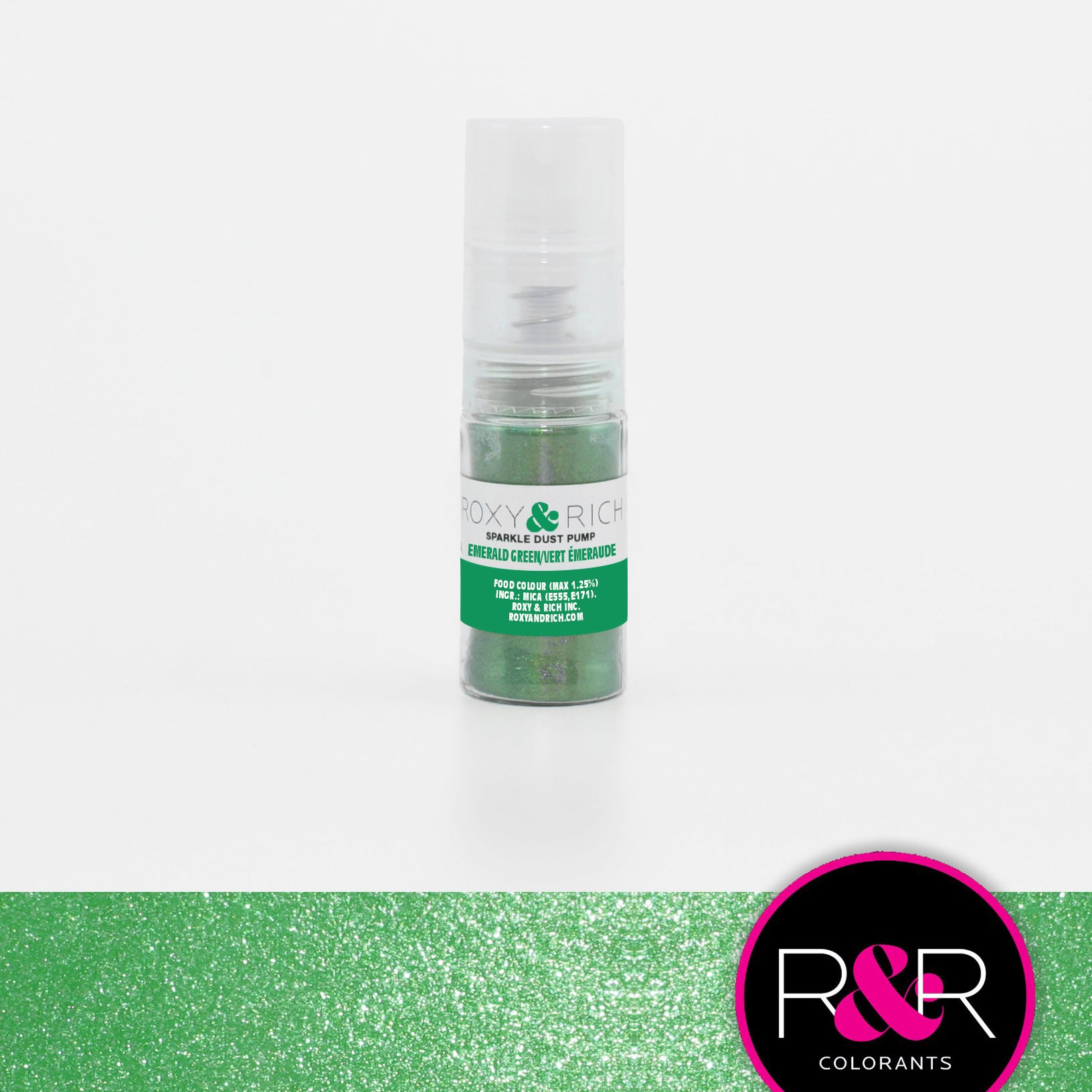 Pompes pour poudres étincelantes Vert Émeraude    - Roxy & Rich - Poudre étincelante -  - La Guilde Culinaire