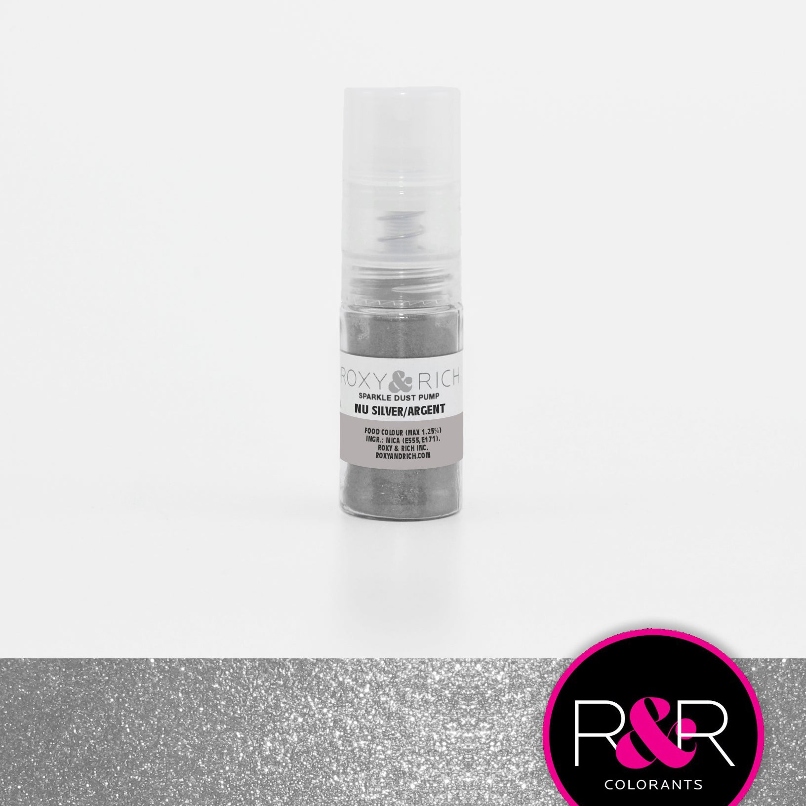 Pompes pour poudres étincelantes Argent    - Roxy & Rich - Poudre étincelante -  - La Guilde Culinaire