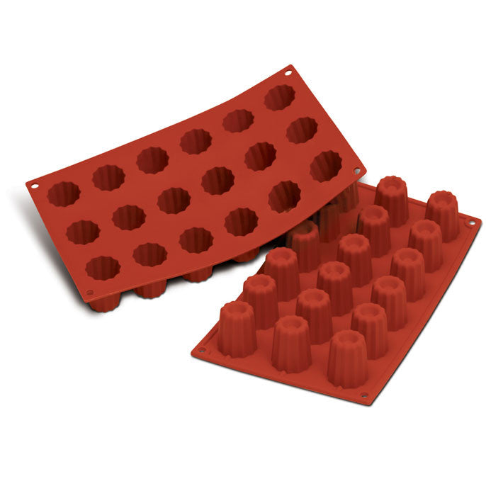 Moule BORDELAIS OU CANNELÉ en silicone flexible SILICONFLEX - MINI CANNELÉ    - SilikoMart - Moule à cannelé -  - La Guilde Culinaire