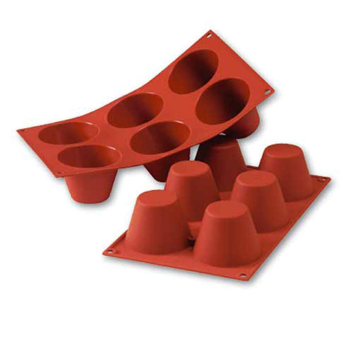 Moule en silicone 6 muffins    - SilikoMart - Moule à muffins -  - La Guilde Culinaire