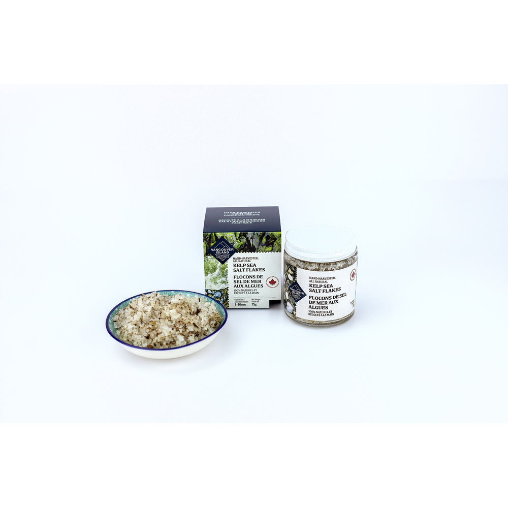 Flocons de sel de mer aux algues 75 gr - VANCOUVER ISLAND SEA SALT    - VANCOUVER ISLAND SEA SALT - Sel -  - La Guilde Culinaire