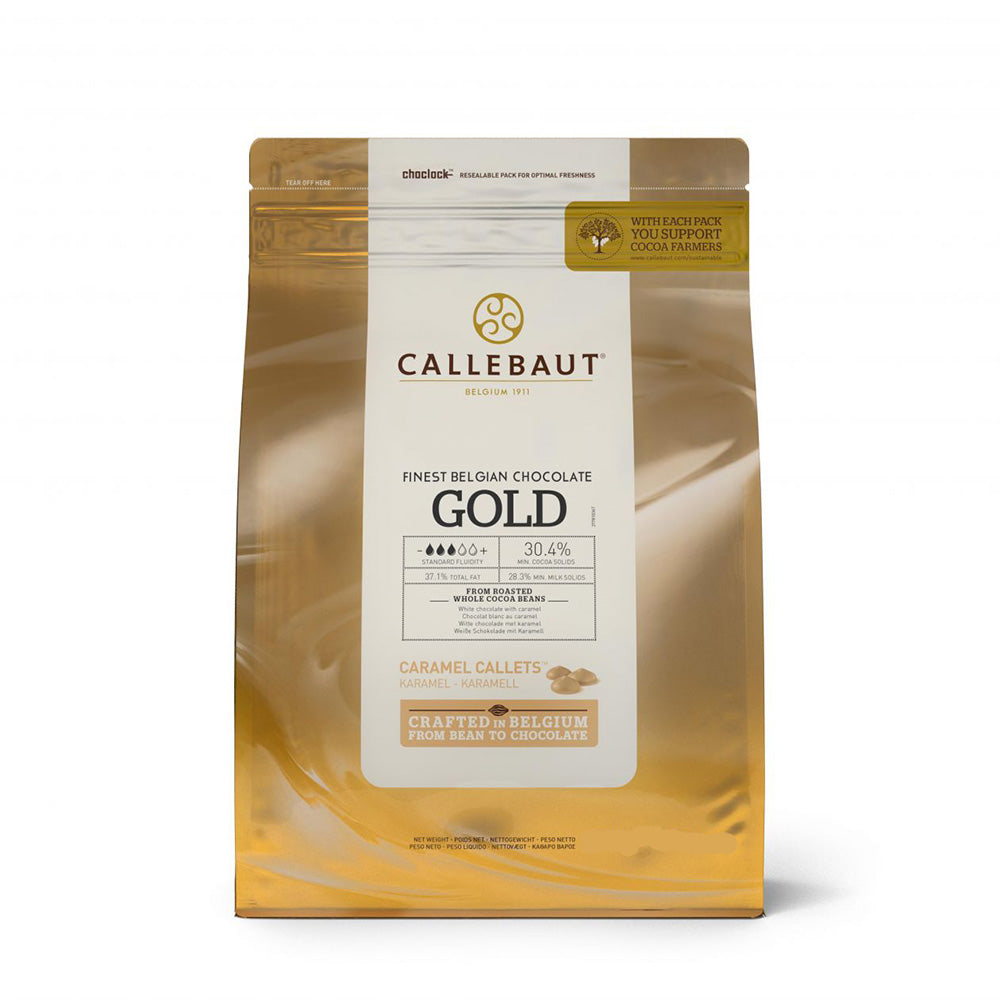 Chocolat Gold Caramel 500g   - Callebaut - Chocolat au lait - GOLD CARAMEL-500g - La Guilde Culinaire